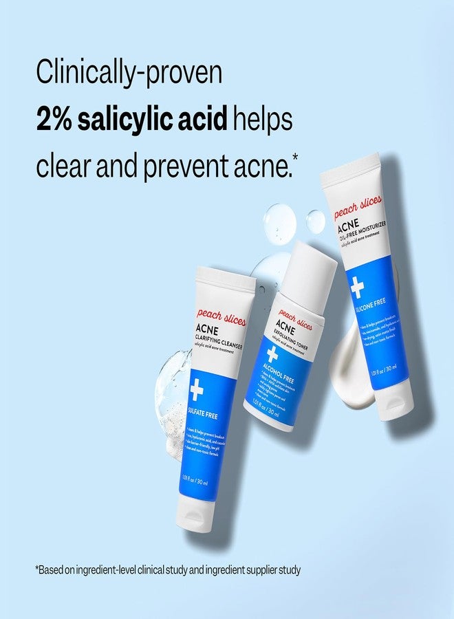 Peach Slices - 3-Step Acne Starter Kit (3 Products) - Skin Care Set - 1 Toner, 1 Cleanser, 1 Oil Free Moisturizer - 2% Salicylic Acid & Botanicals - Vegan & Cruelty Free - Korean Skin Care & Beauty - Image 4